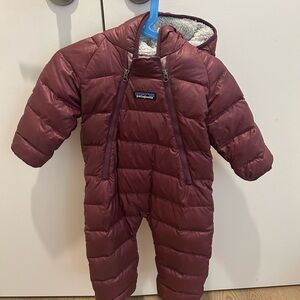Patagonia Maroon Infant Snowsuit